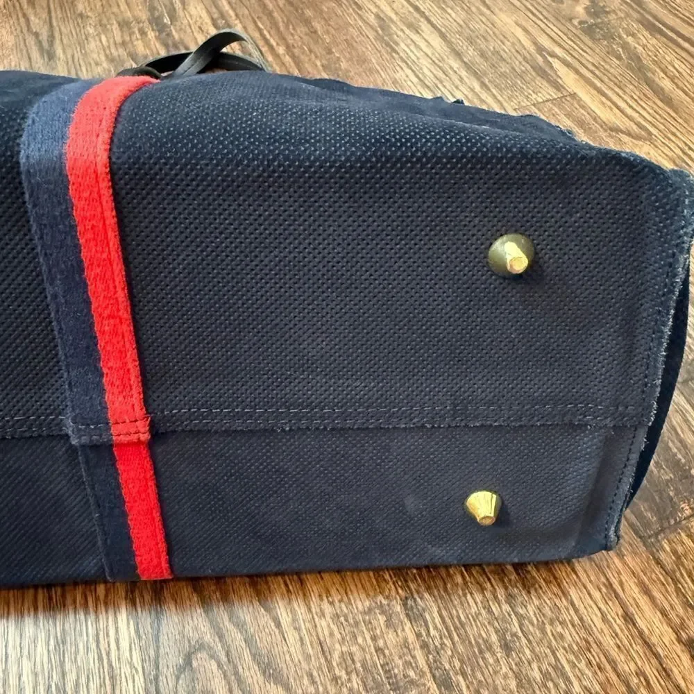Clare V. Simple Perforated Suede Tote